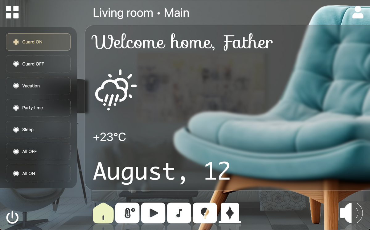 HTML5 Template for smart homes