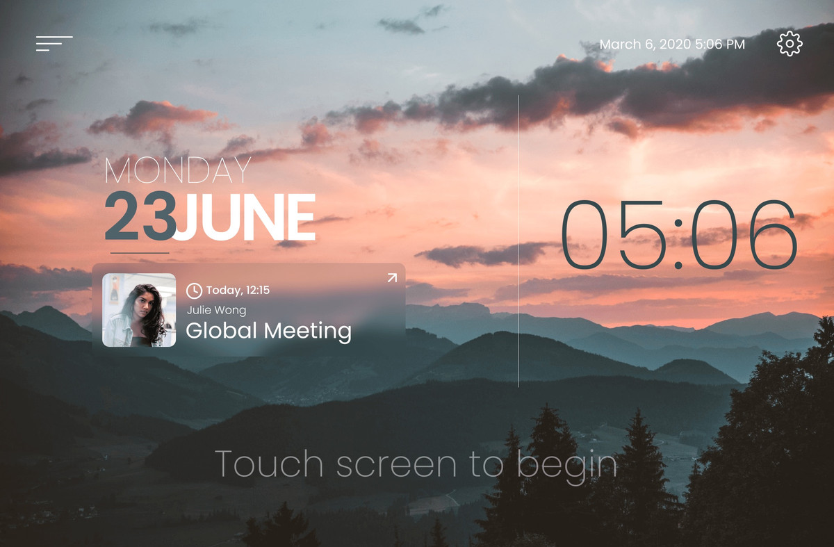 Riseup HTML5 GUI for Crestron created in Avgator Studio