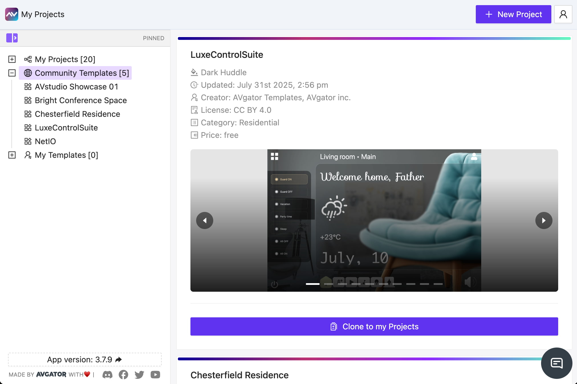 Project & Template Library