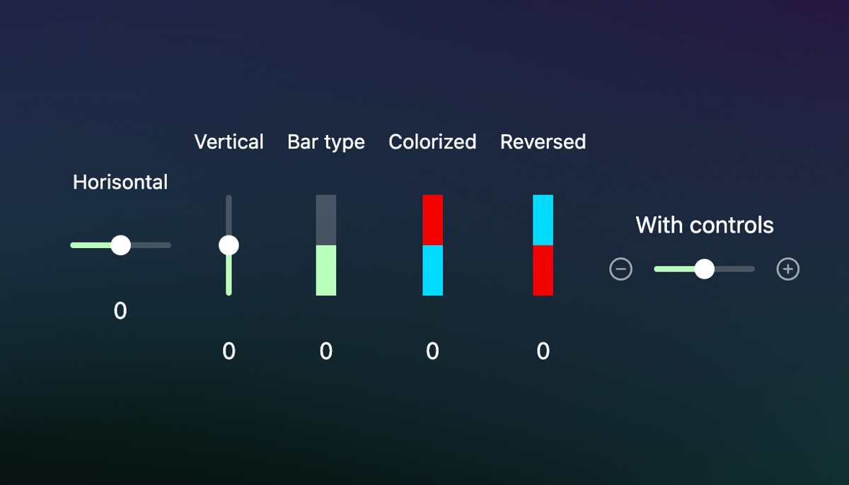 Experience an amazing level of customization and create stunning sliders, bars, and more.