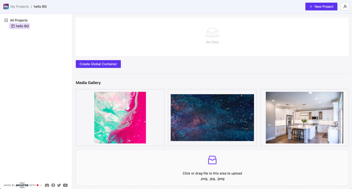 View and control all of your project's media assets in one place.