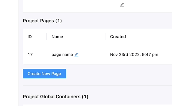 Edit page name and URL directly from list