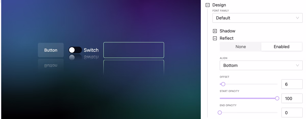 Reflect allows you to create mirrored versions of your elements with just a few clicks. This can be particularly useful for design symmetry and creating visually balanced layouts.