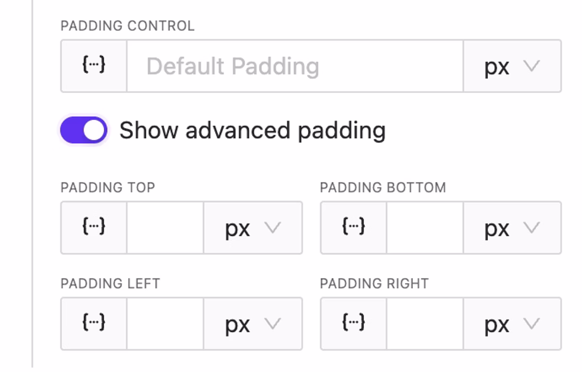 Padding per side